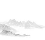 水墨山脉线条