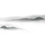 中国风手绘水墨风景山