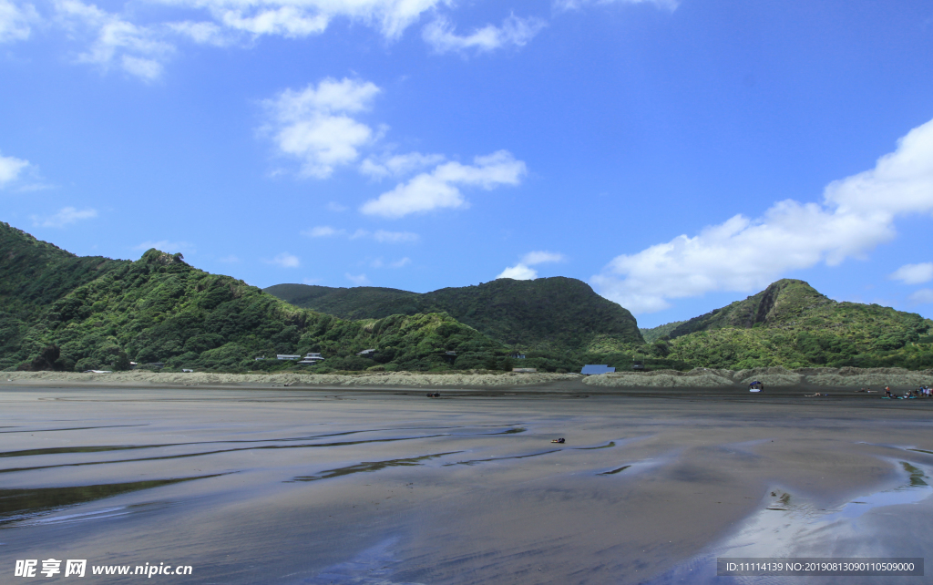 新西兰皮哈海滩自然风景