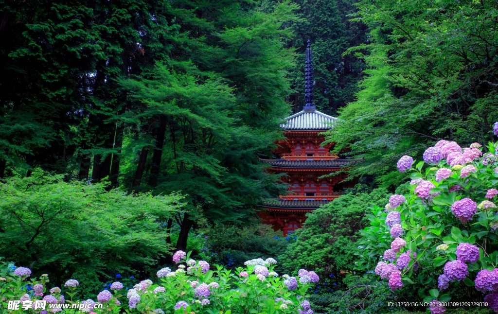 山谷建筑阁楼风景