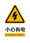 提示牌 小心有点