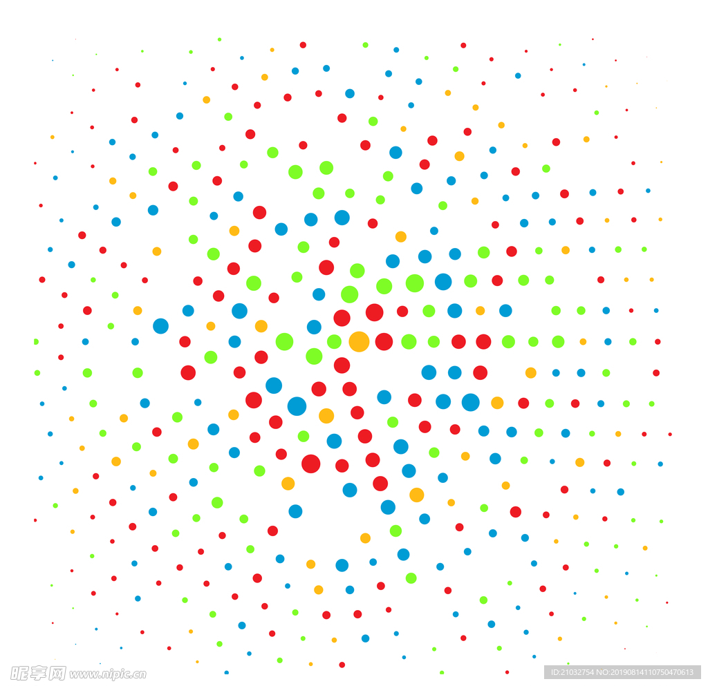 五彩斑斓彩色波点圆点元素