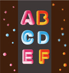 毛绒字母效果