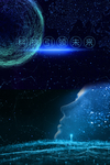宇宙网络数码电子科学背景