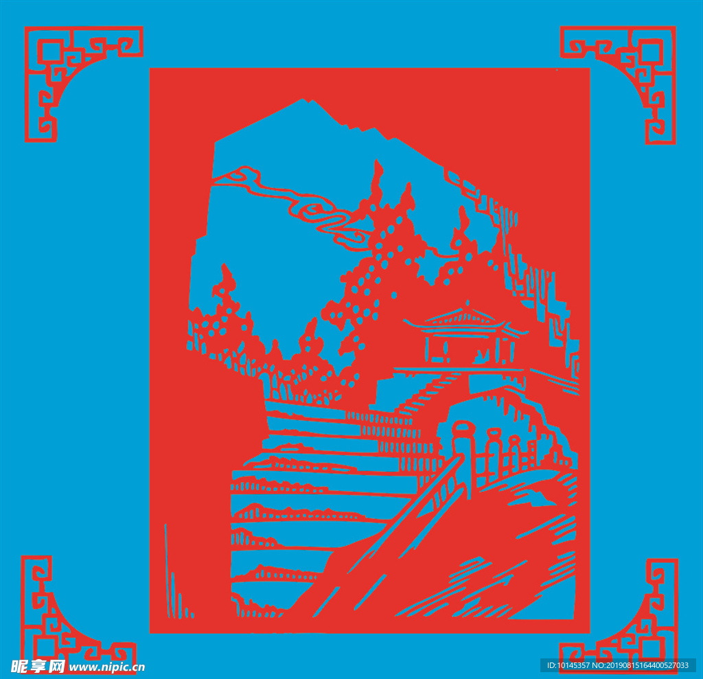 风景剪纸