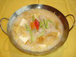 白菜豆腐丸子汤