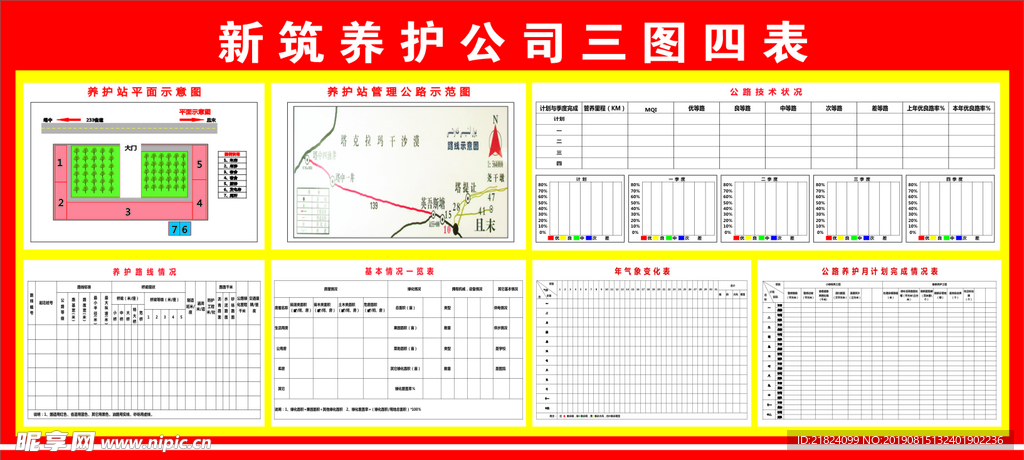 公路养护公司三图四表