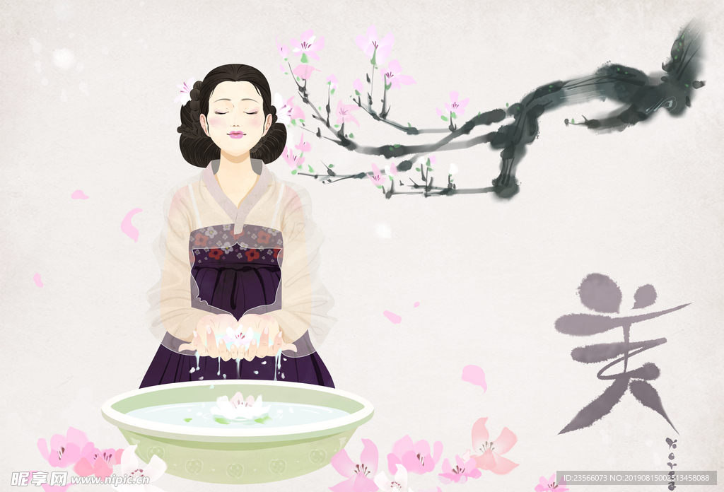 古风人物美女插画