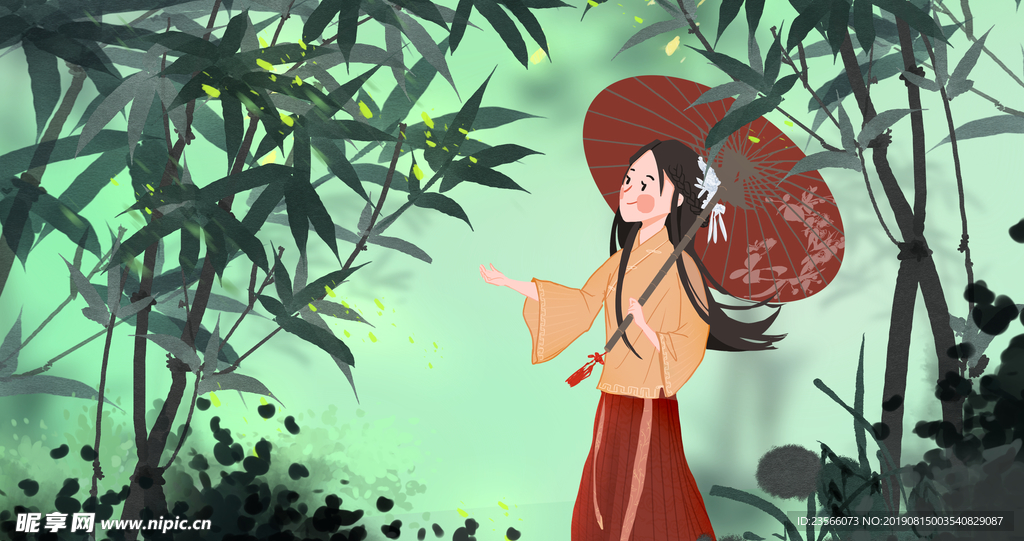 古风人物美女插画