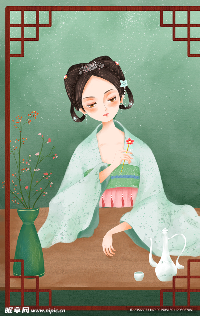 古风人物美女插画
