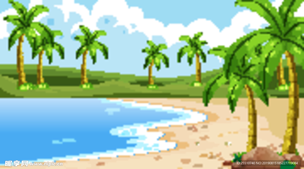 创意海滩背景