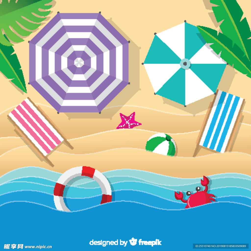 创意沙滩背景