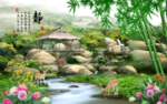 山水背景墙