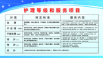 老年公寓护理等级和服务项目