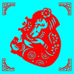 慈爱剪纸