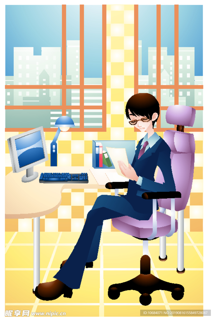 商务办公人物生活插画
