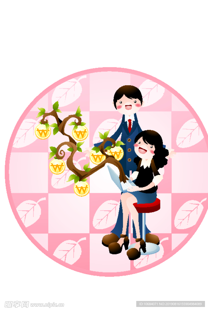 卡通可爱矢量人物元素