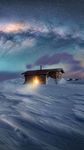 星空下的雪地