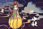 中秋节插画海报