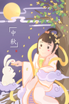 中秋节插画海报