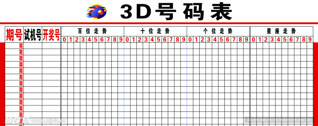 3D走势图