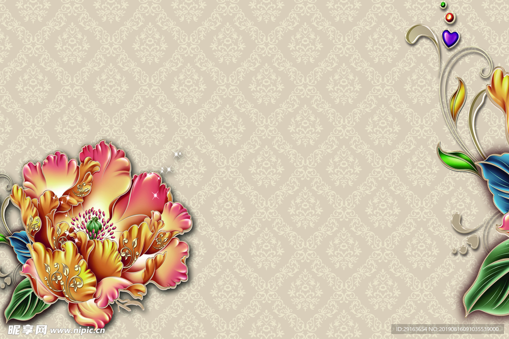 花纹简约背景墙