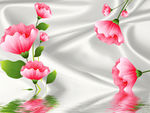 现代花朵背景墙
