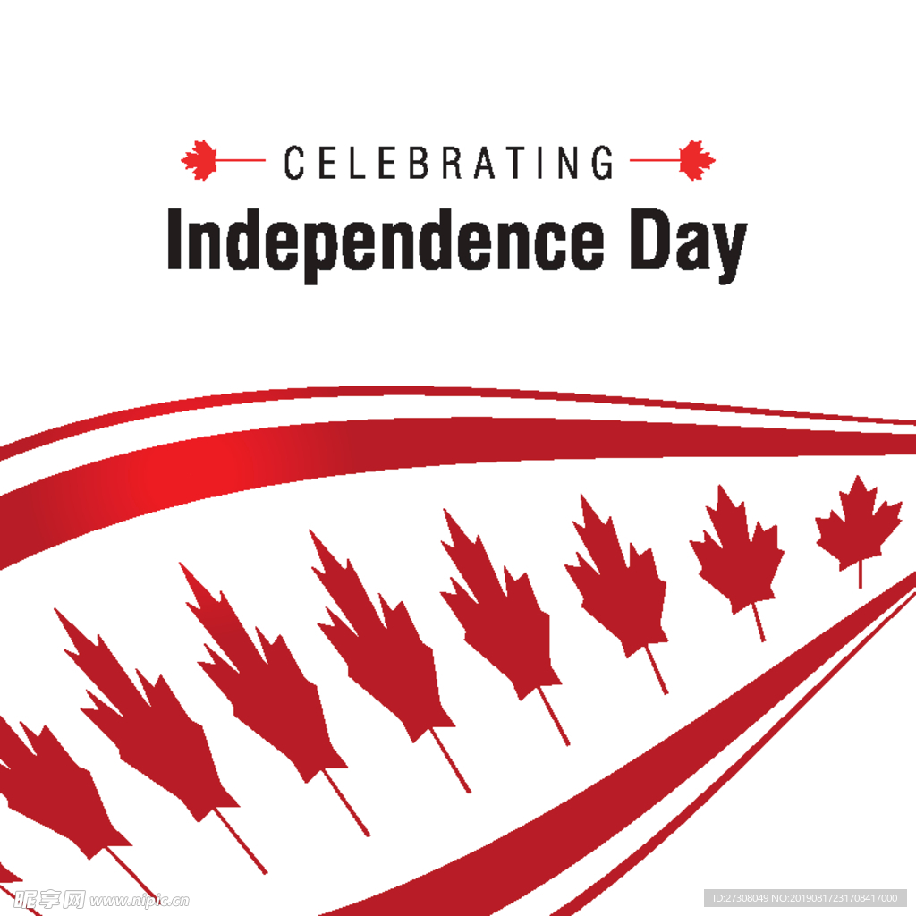 加拿大庆祝独立日背景