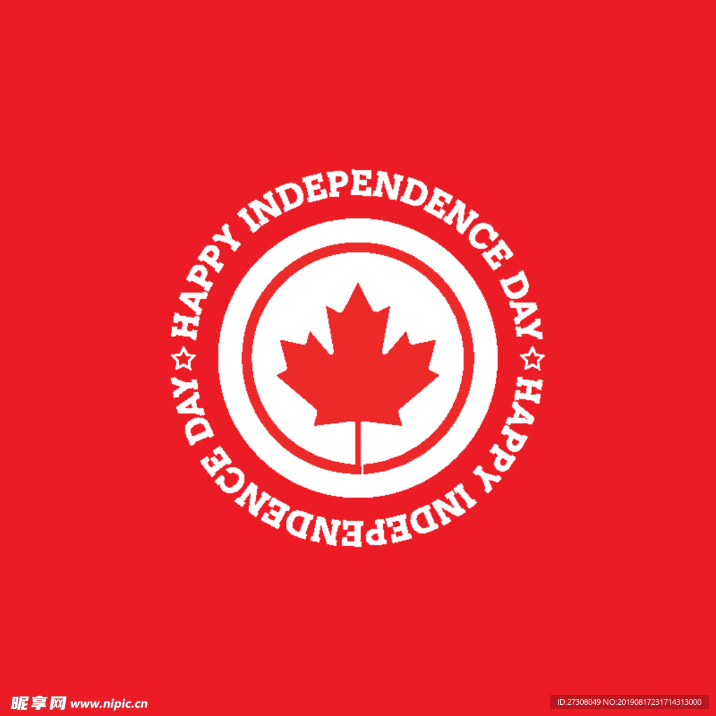 加拿大独立日标签设计背景