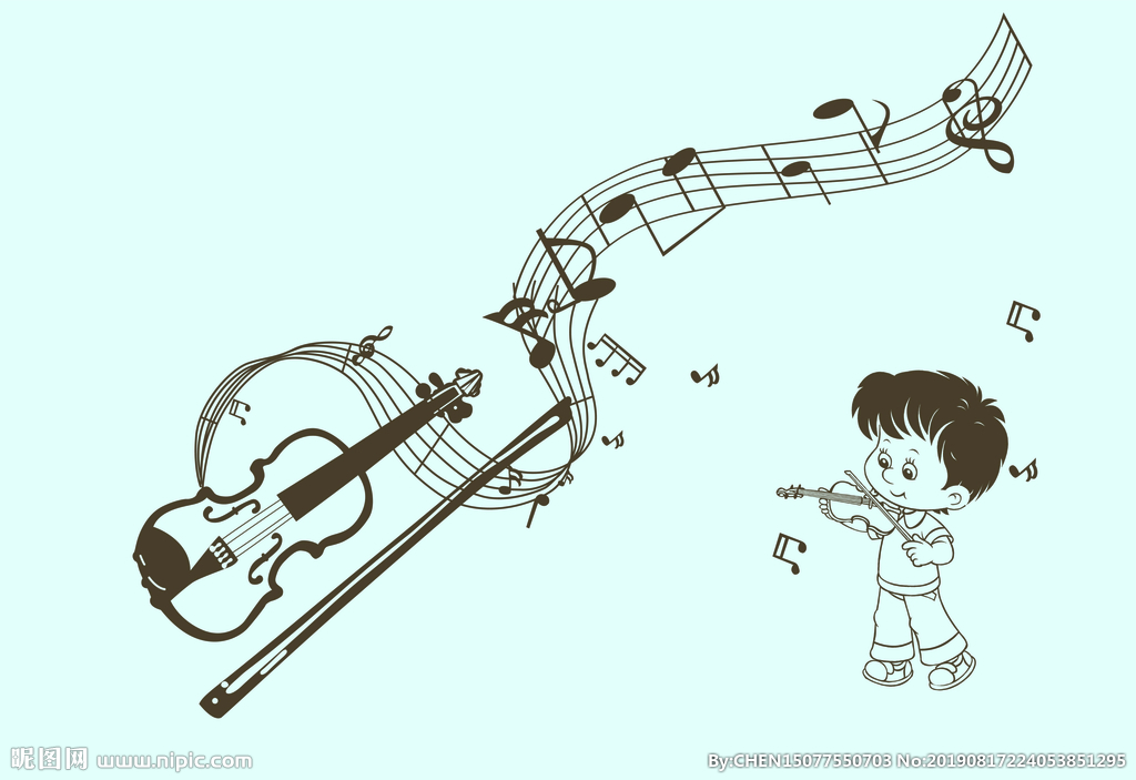 小提琴 演奏家 音符