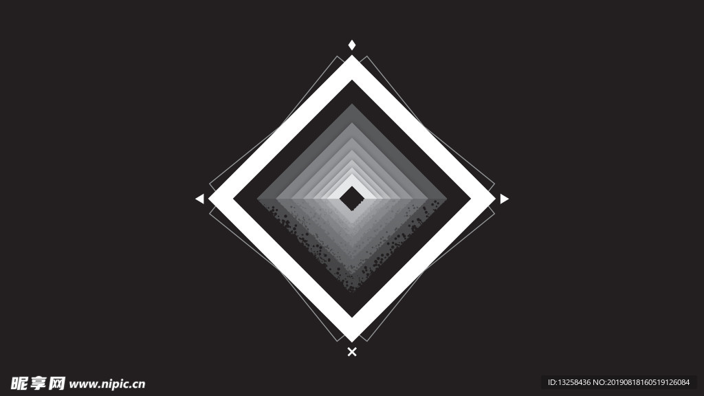 黑白几何抽象背景