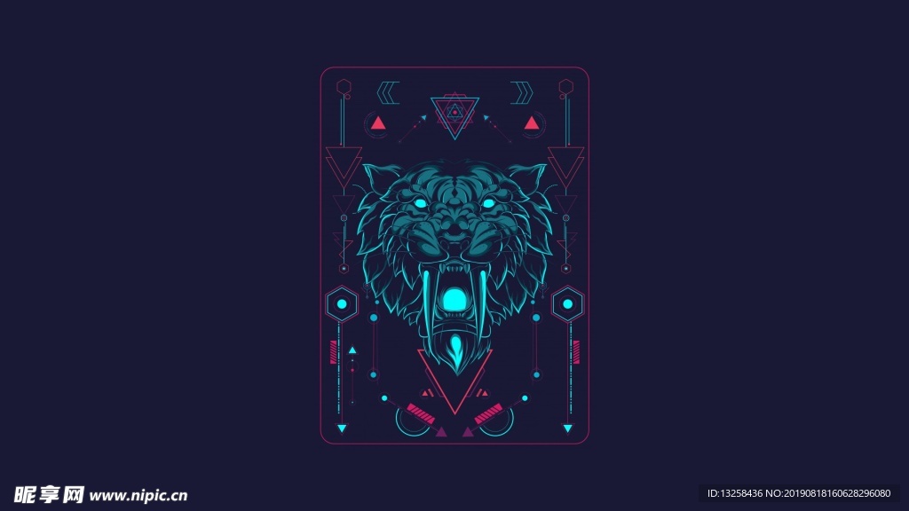 彩色插画几何抽象背景