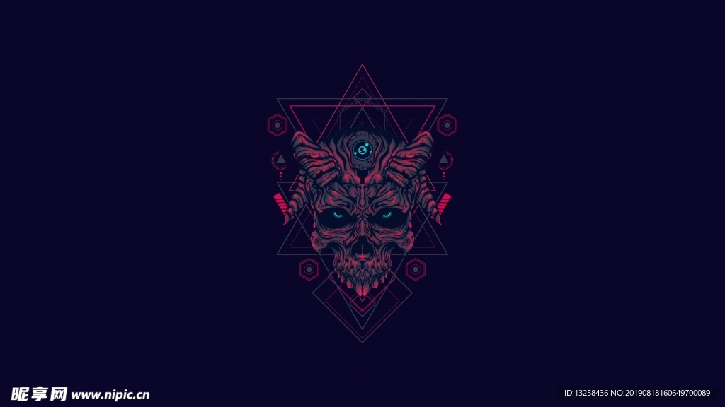 彩色插画几何抽象背景