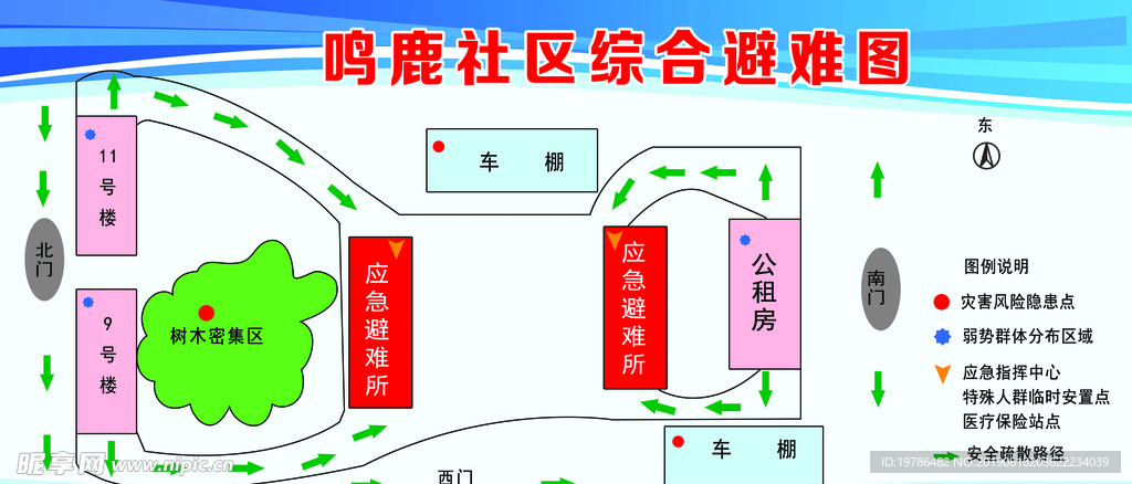 社区避难图