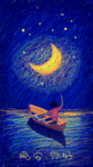 浪漫晚安插画壁纸