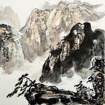 刘俊良国画山水画小品作品