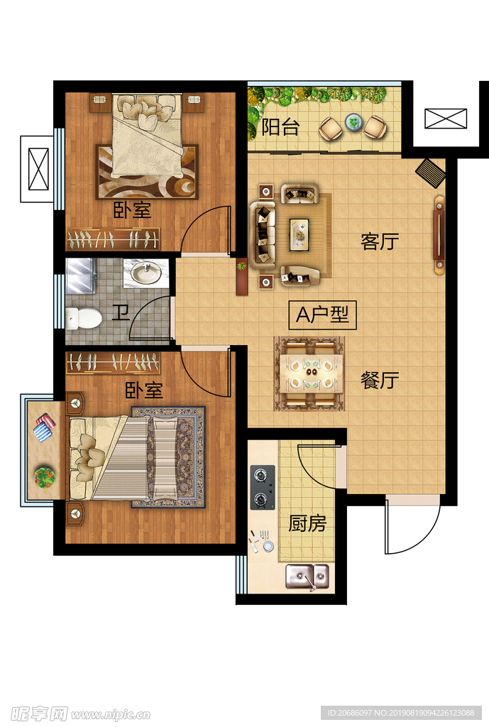 地产 户型 彩色
