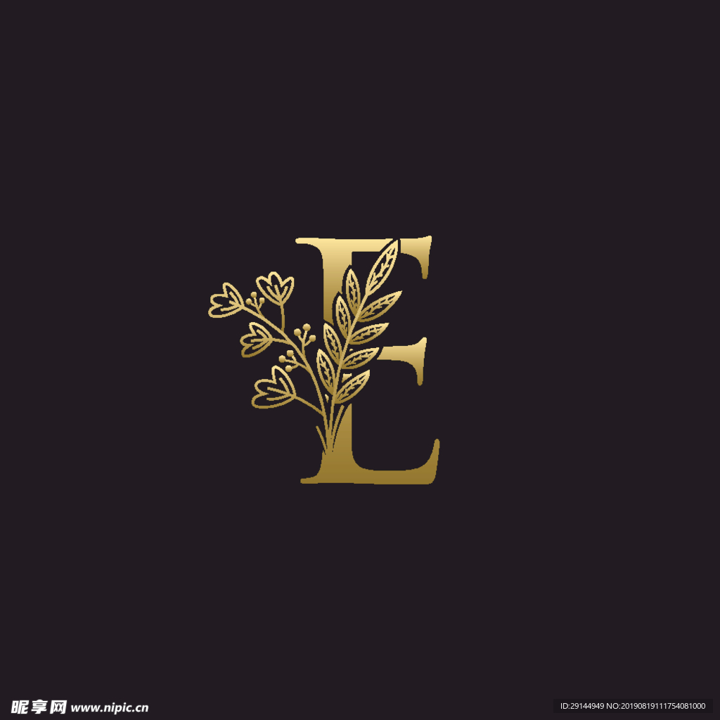 彩色拼块艺术字母矢量素材