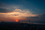 长江大桥  夕阳  夕阳西下