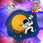 宇航员太空漫游