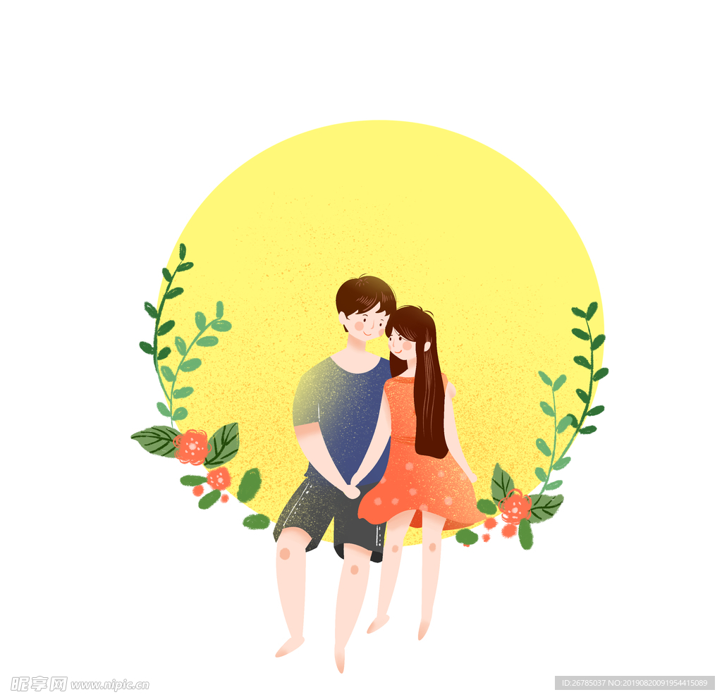 情侣插画