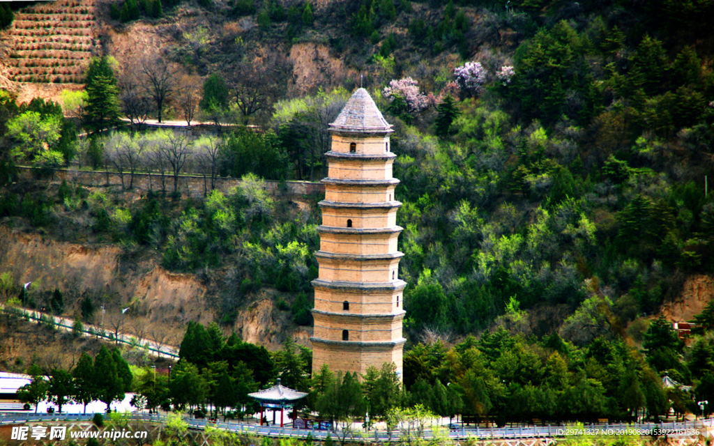 延安宝塔山宝塔地标性建筑