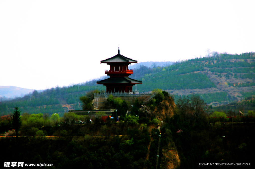 延安宝塔山摘星楼风景