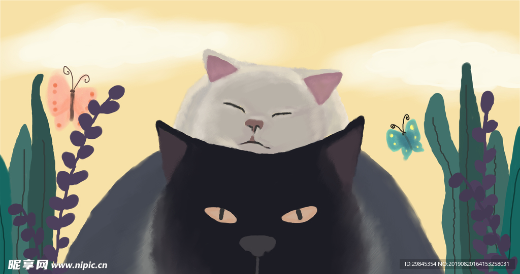 萌宠 插画