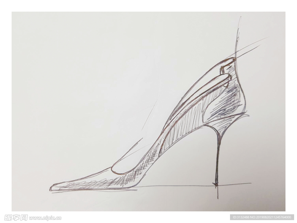 黑白线描鞋子装饰素材免费下载 - 觅知网