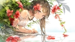 女孩卡通插画动漫人物背景