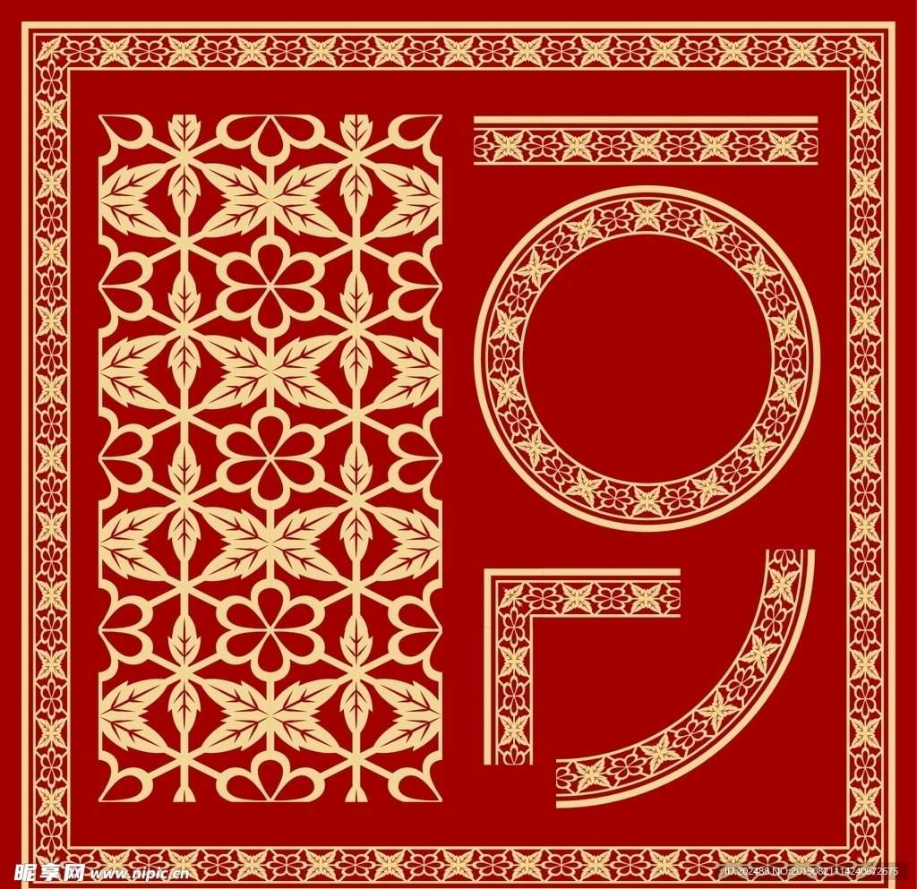 中国风花纹底纹
