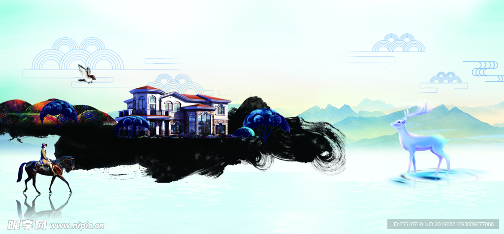 高档房地产海报背景