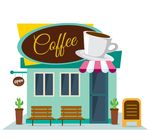咖啡店立面平面设计