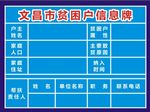 贫困户信息牌